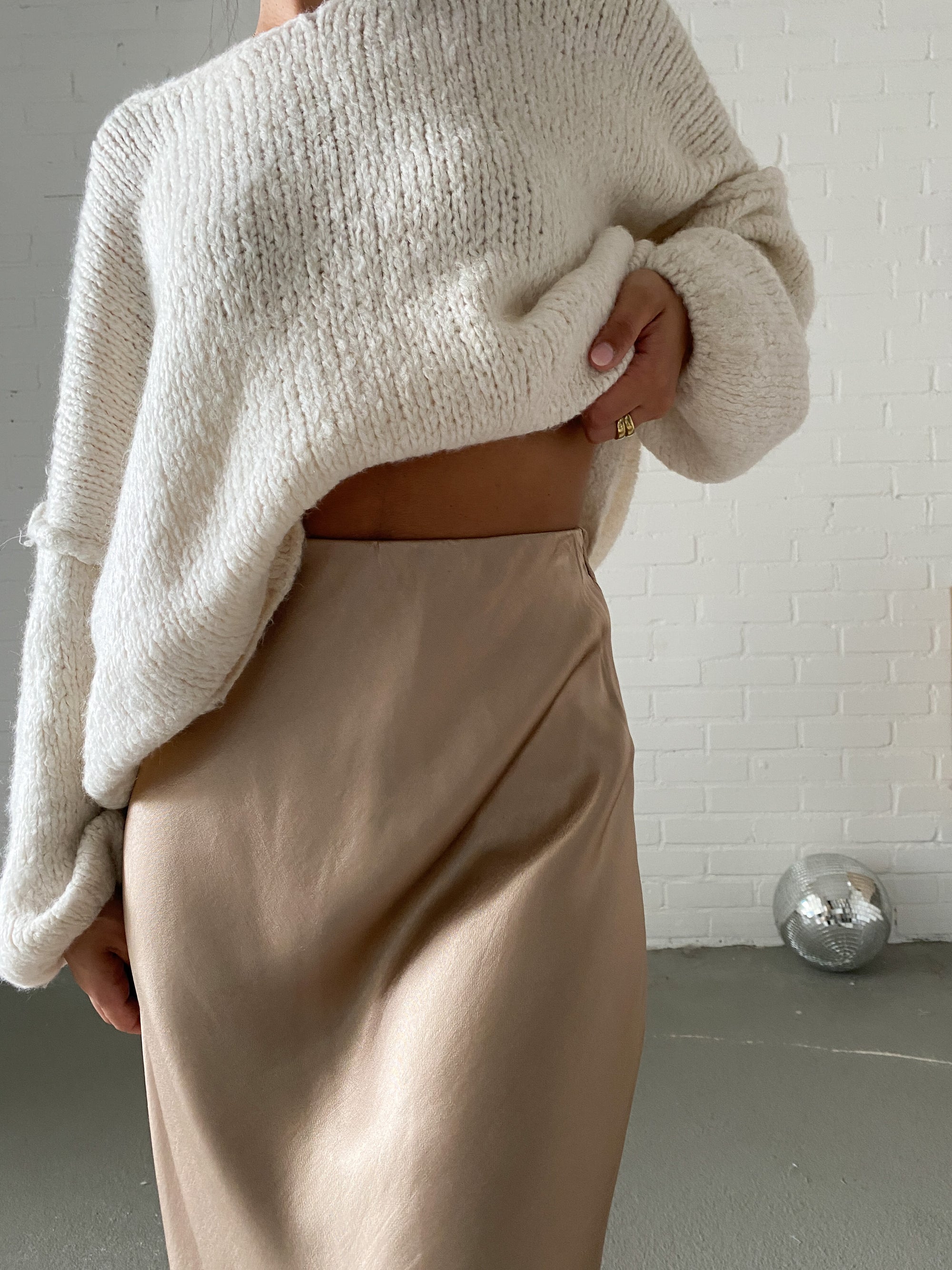 Silky Maxirock, beige