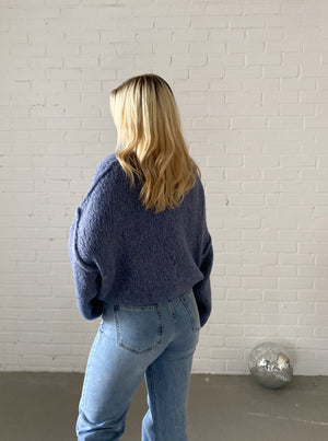 Comfy Knit Pullover, blau