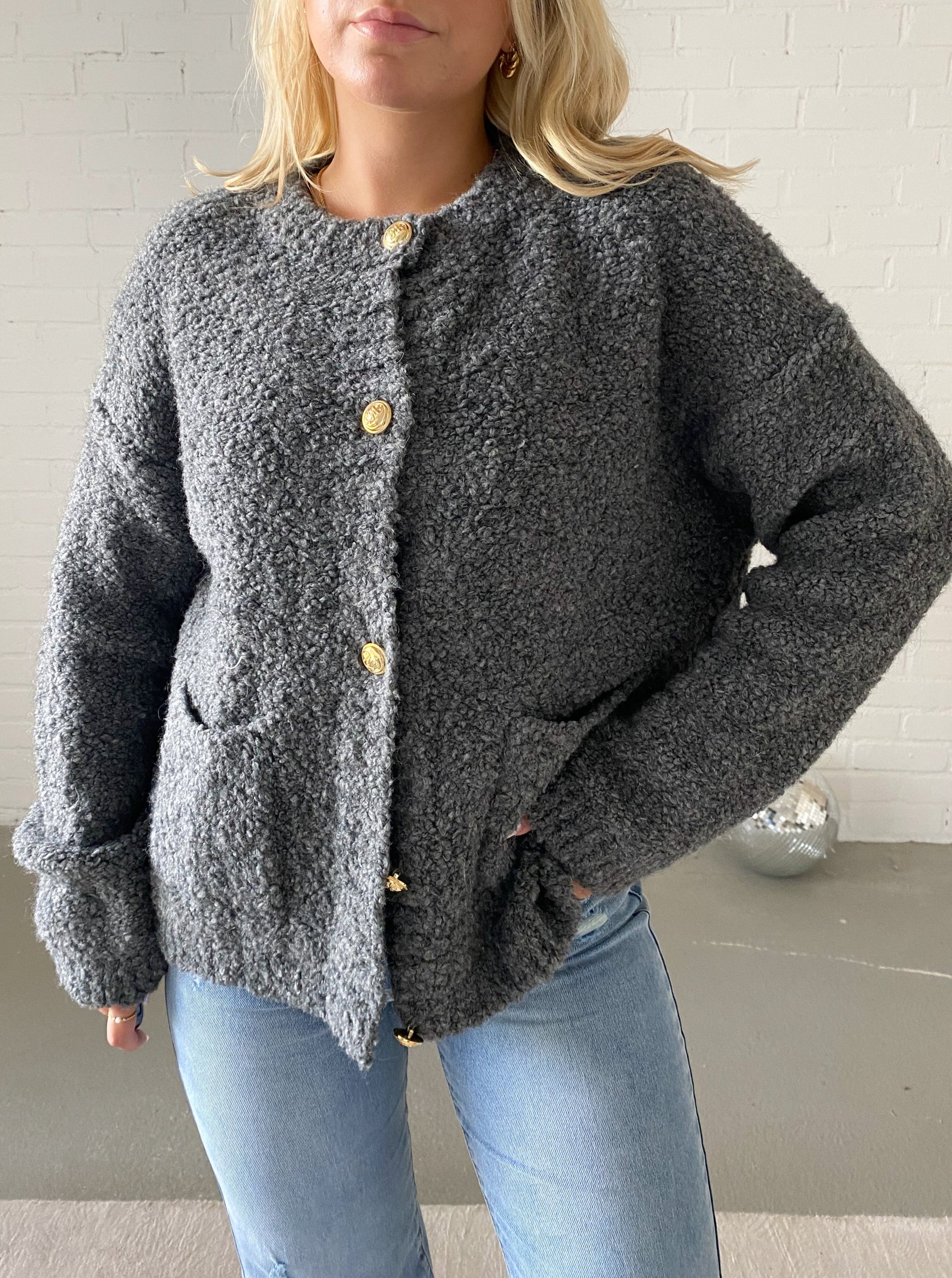 Creme Brulee Cardigan, grau