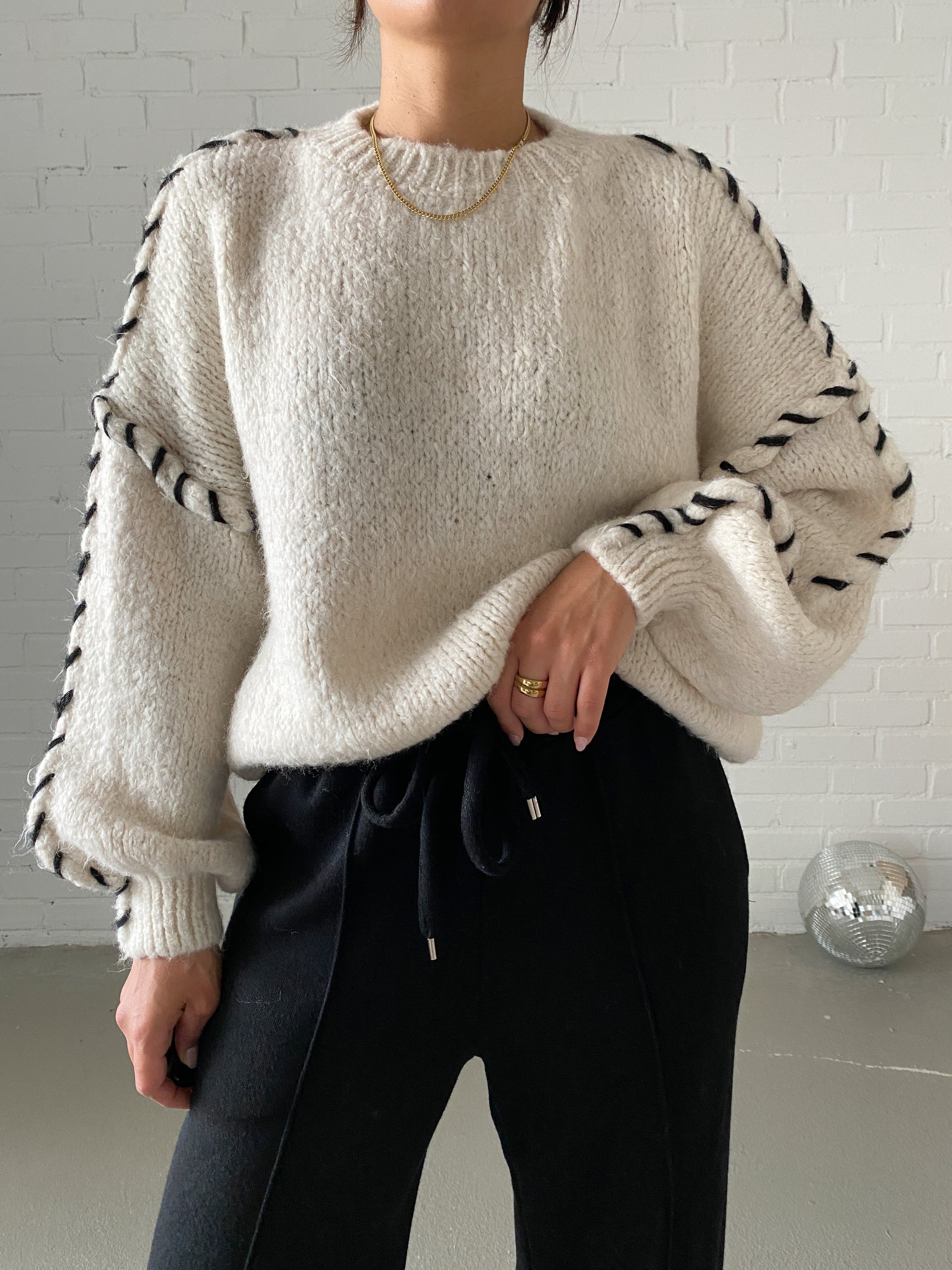 Seams Pullover, creme