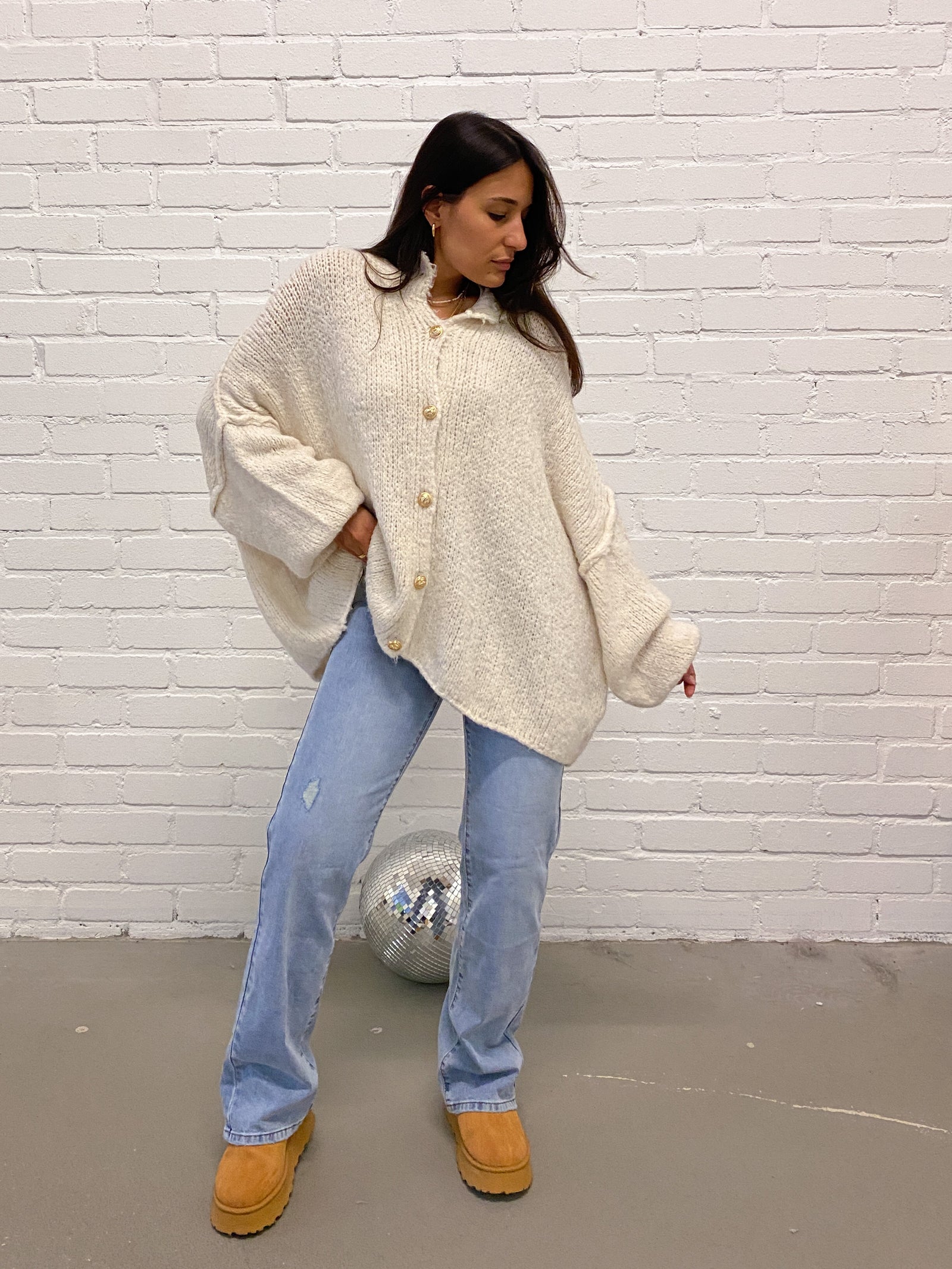 Oversize Button Cardigan