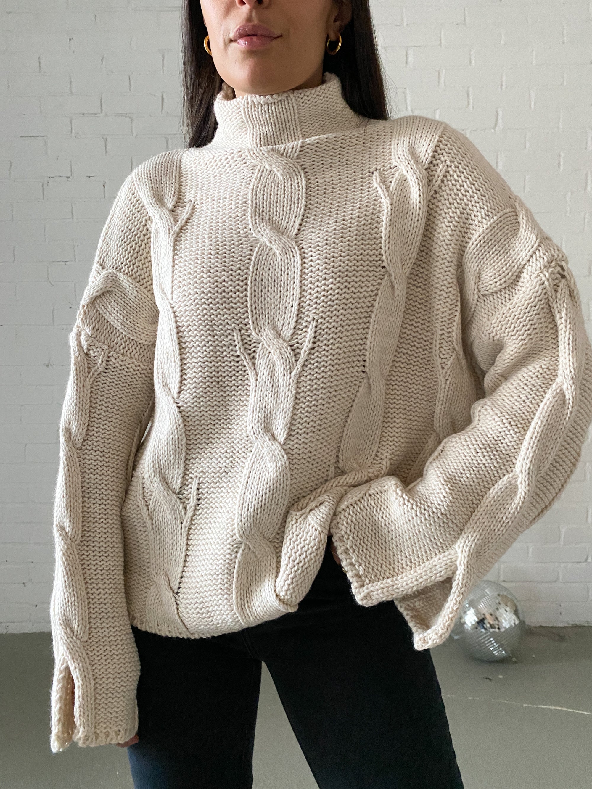 November Knit Pullover, beige