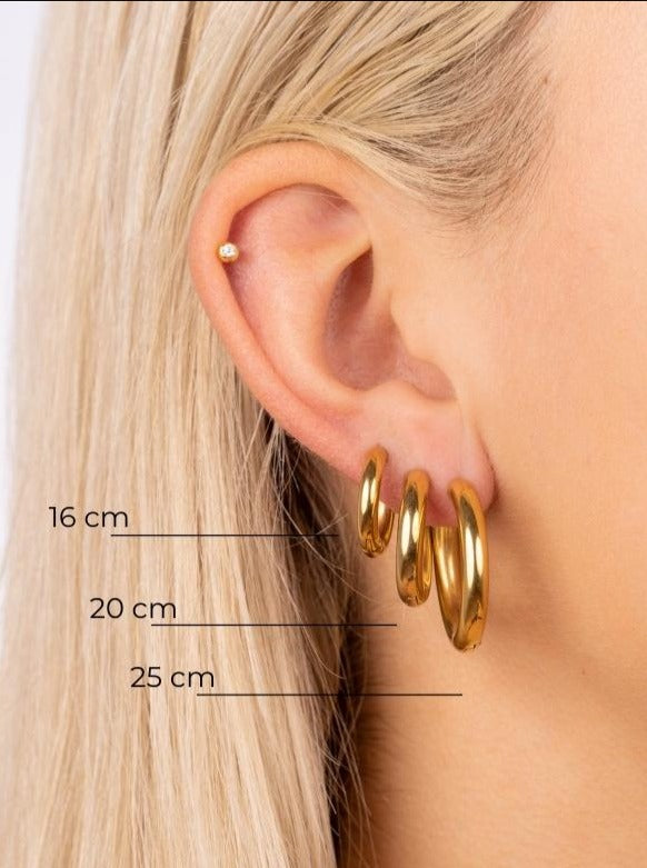 20mm Golden Hoops