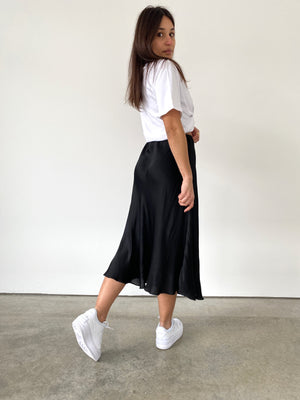 Silky Midirock, schwarz
