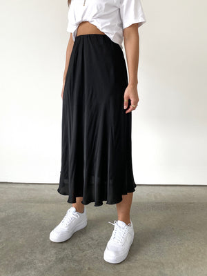 Silky Midirock, schwarz