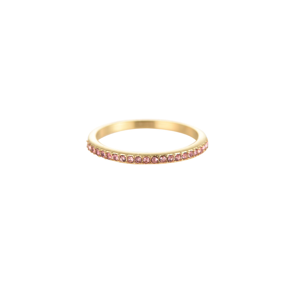 Stack Me Ring, gold/pink