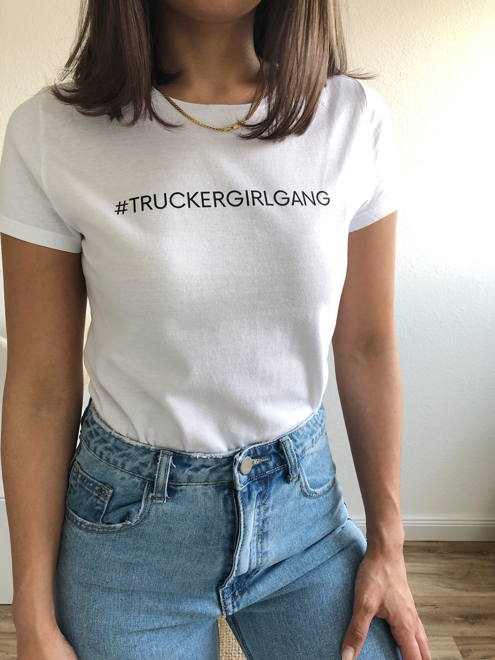 #truckergirlgang Tee, white