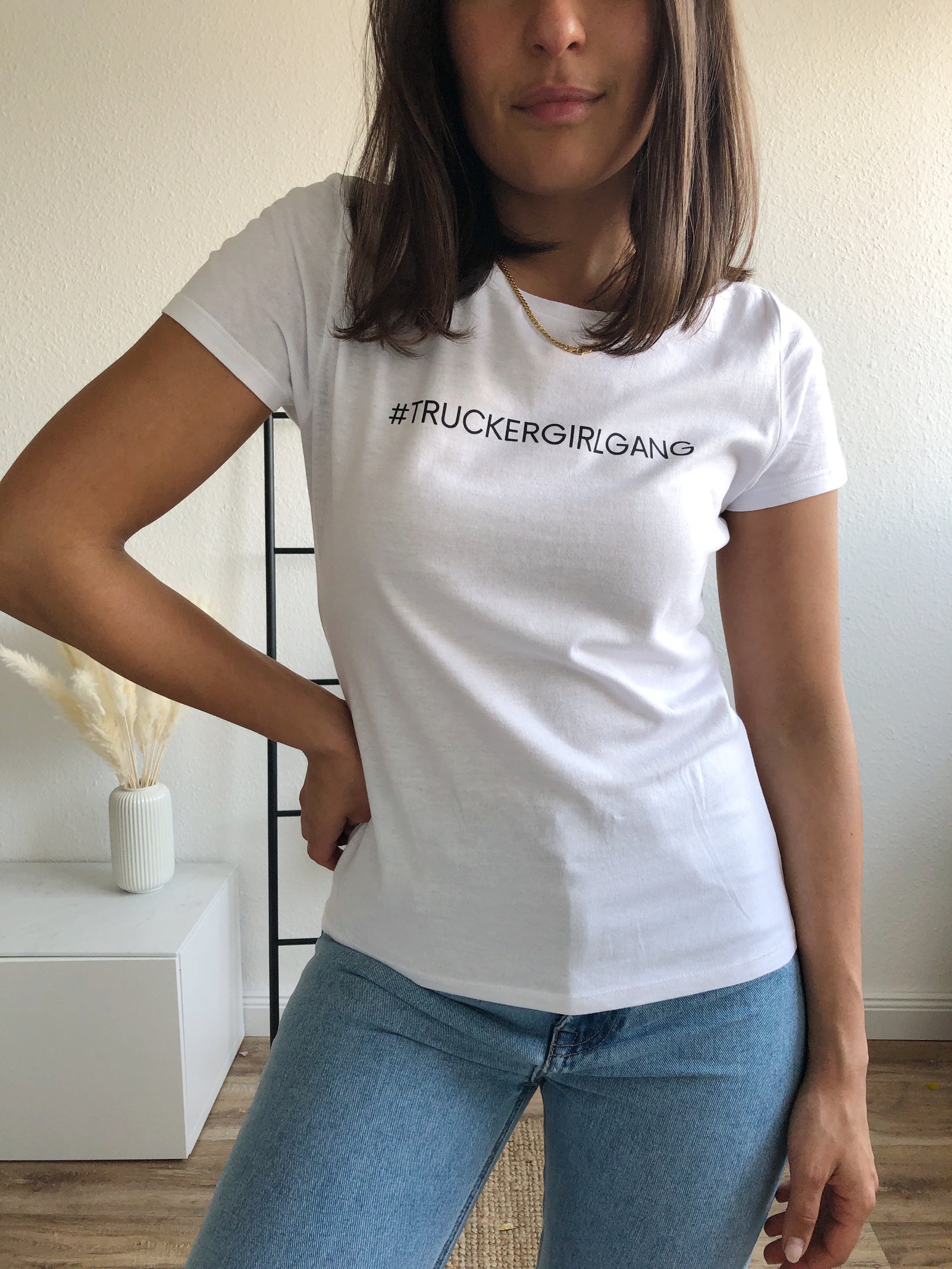 #truckergirlgang Tee, white