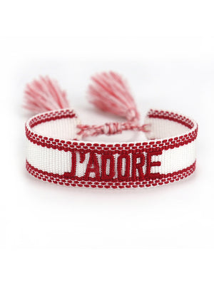 Adore Armband weiß/rot