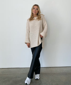 Long Pullover, beige
